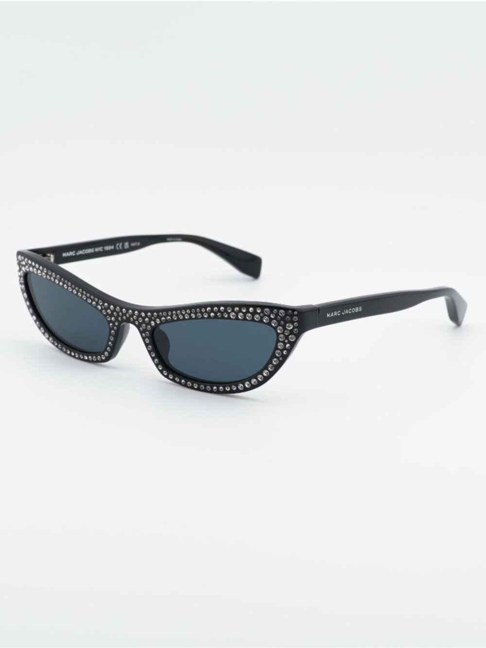 Marc Jacobs MARC 797/S 07C5 IR Sunglasses Black Cat Eye Frame, Grey Lenses